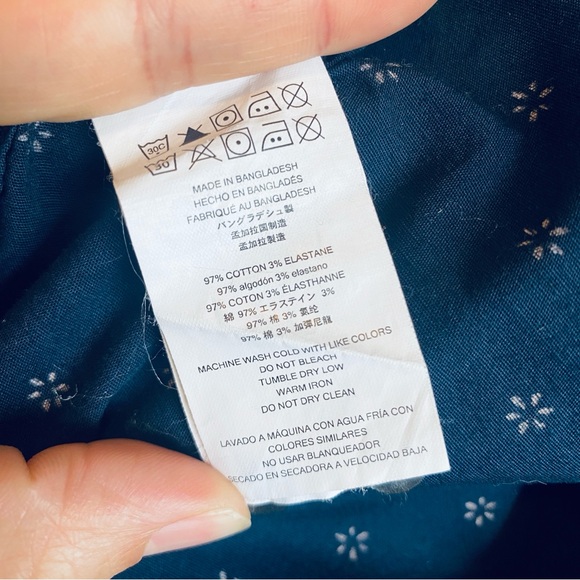 Michael Kors Slim Fit Dress Shirt - Navy with Floral Print - Picture 5 of 7